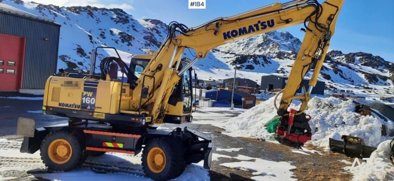 2005 Komatsu PW160-7K m/ Smallskuffe, Tannskuffe og Pusseskuffe