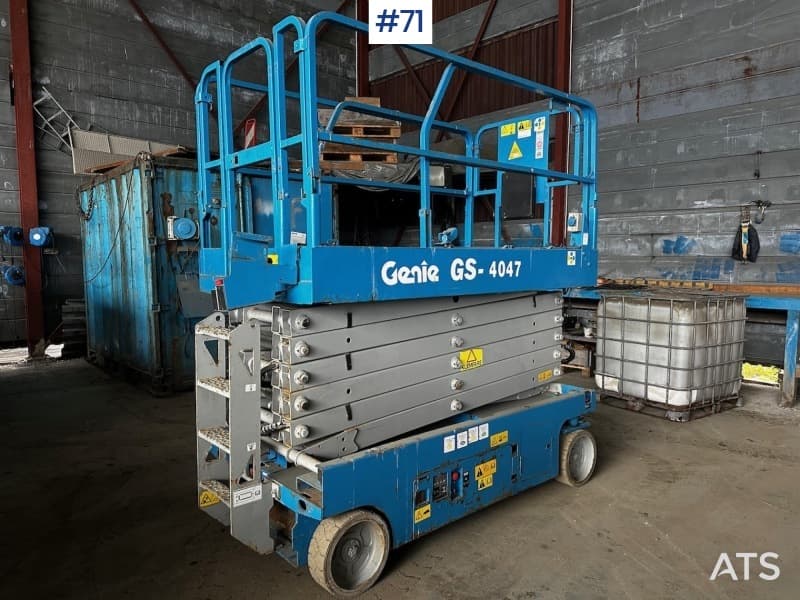 2013 Genie GS 4047 DC Scissor Lift. Delivered certified.